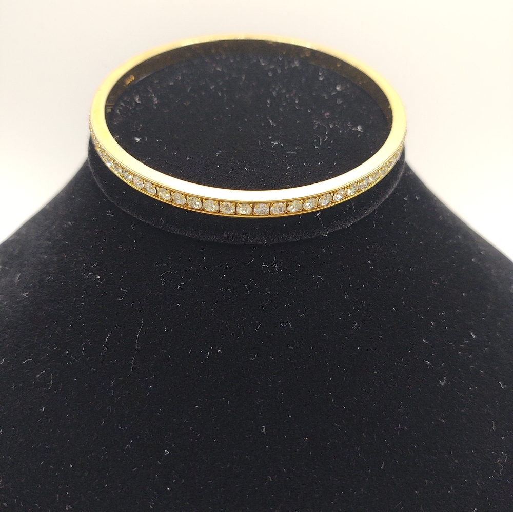 Vintage Goldtone Rhinestone Bangle Avon
